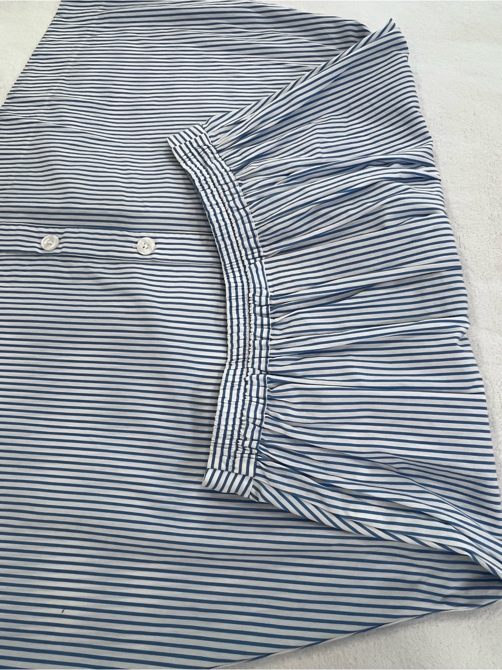a new day Blue & White Striped Button-Front Midi Skirt - Picture 4 of 5